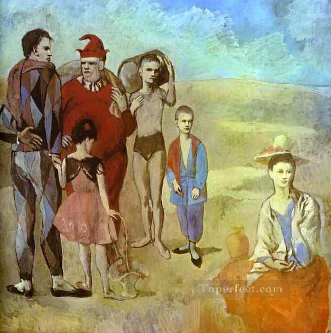 La familia de Saltimbanques cubistas de 1905 Pintura al óleo